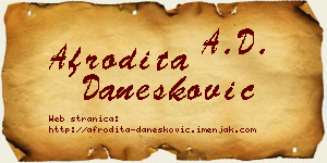 Afrodita Danesković vizit kartica